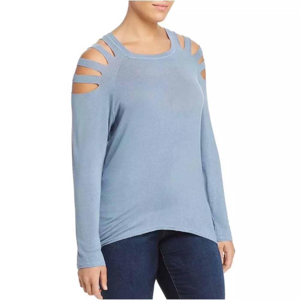 NWT Elan Slit Shoulder Long Sleeve Top
